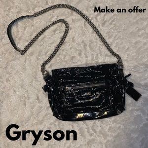 Gryson Patent Leather Chain Crossbody Bag